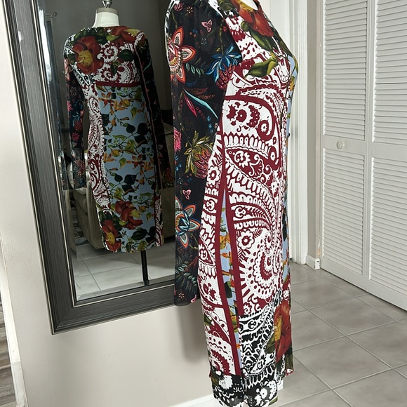 Louisiana Lined Combo Print Long Sleeve Crew Neck Dress size L- EUC - Picture 12 of 16